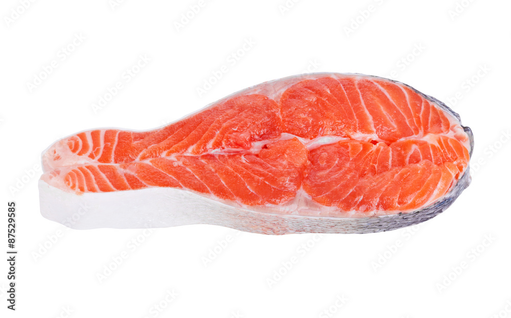 Steak trout isolated on white Steak trout isolated on white