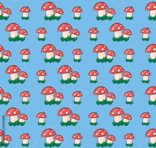 Background with forest mushrooms.