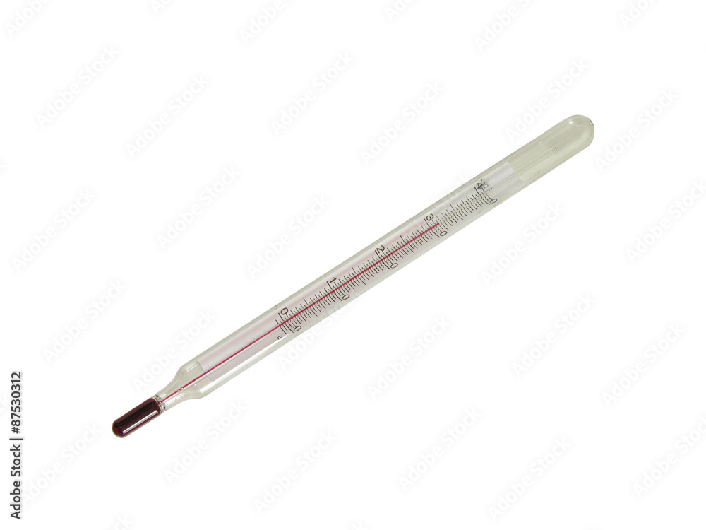 A thermometer to measure the body temperature of animals on a white background