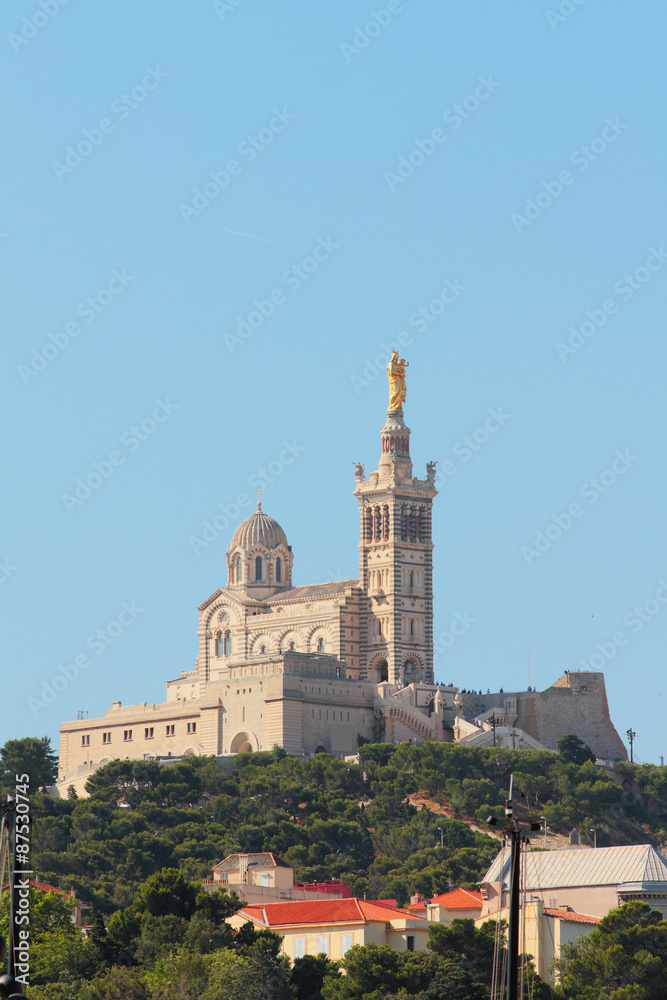 Obraz premium France, Marseille, Notr-Dam-de-la-Gard