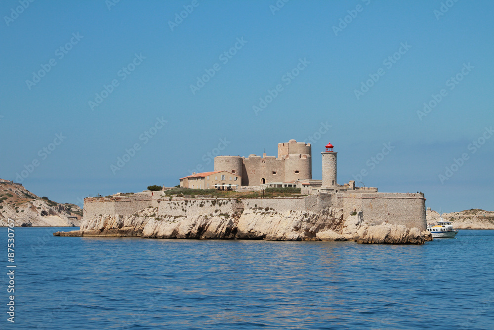Island fortress. Château d'If, Marseille, France