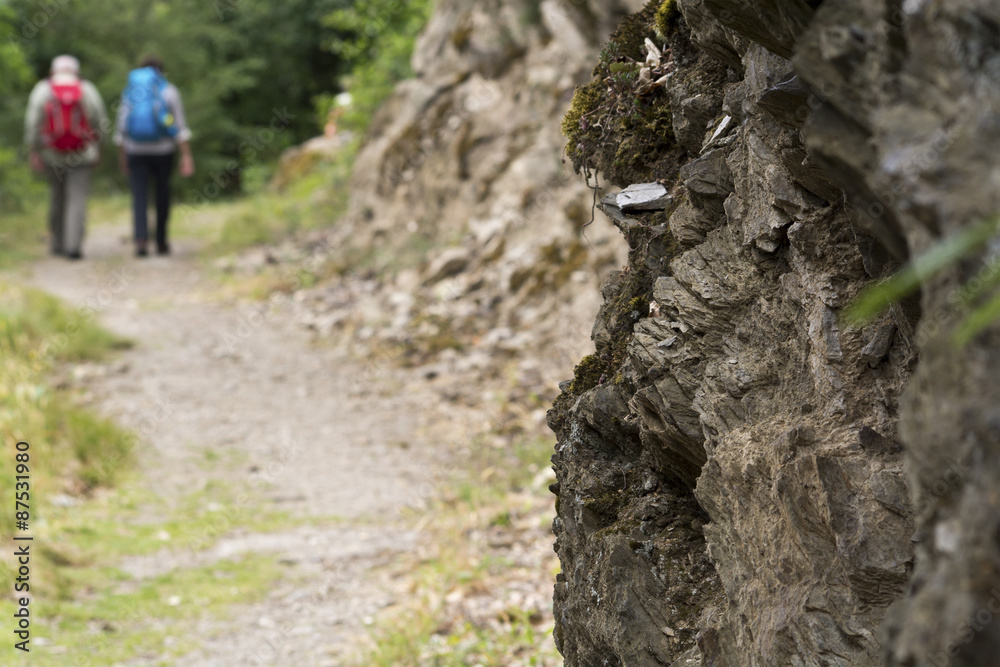 A couple on the hiking trail