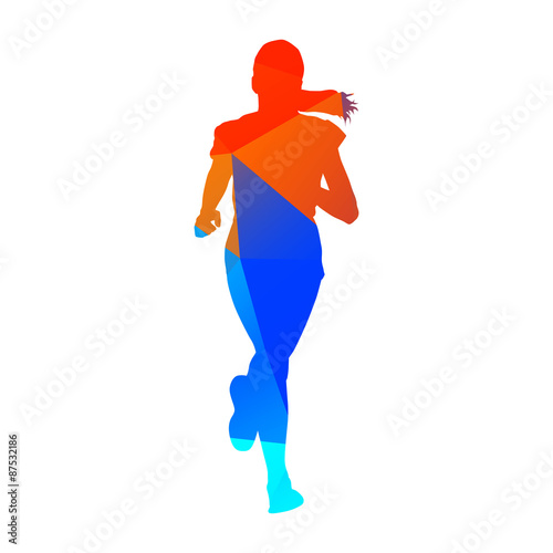 Abstract vector geometric girl