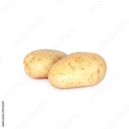 Potatos on white