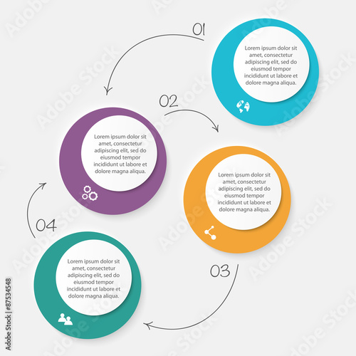 Vector colorful info graphics for your business presentations.