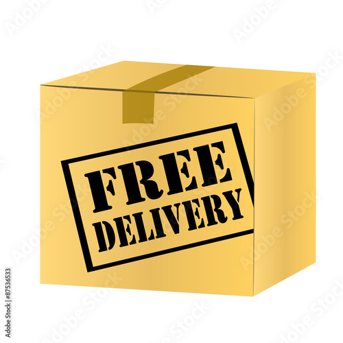 free delivery shipping vector box send