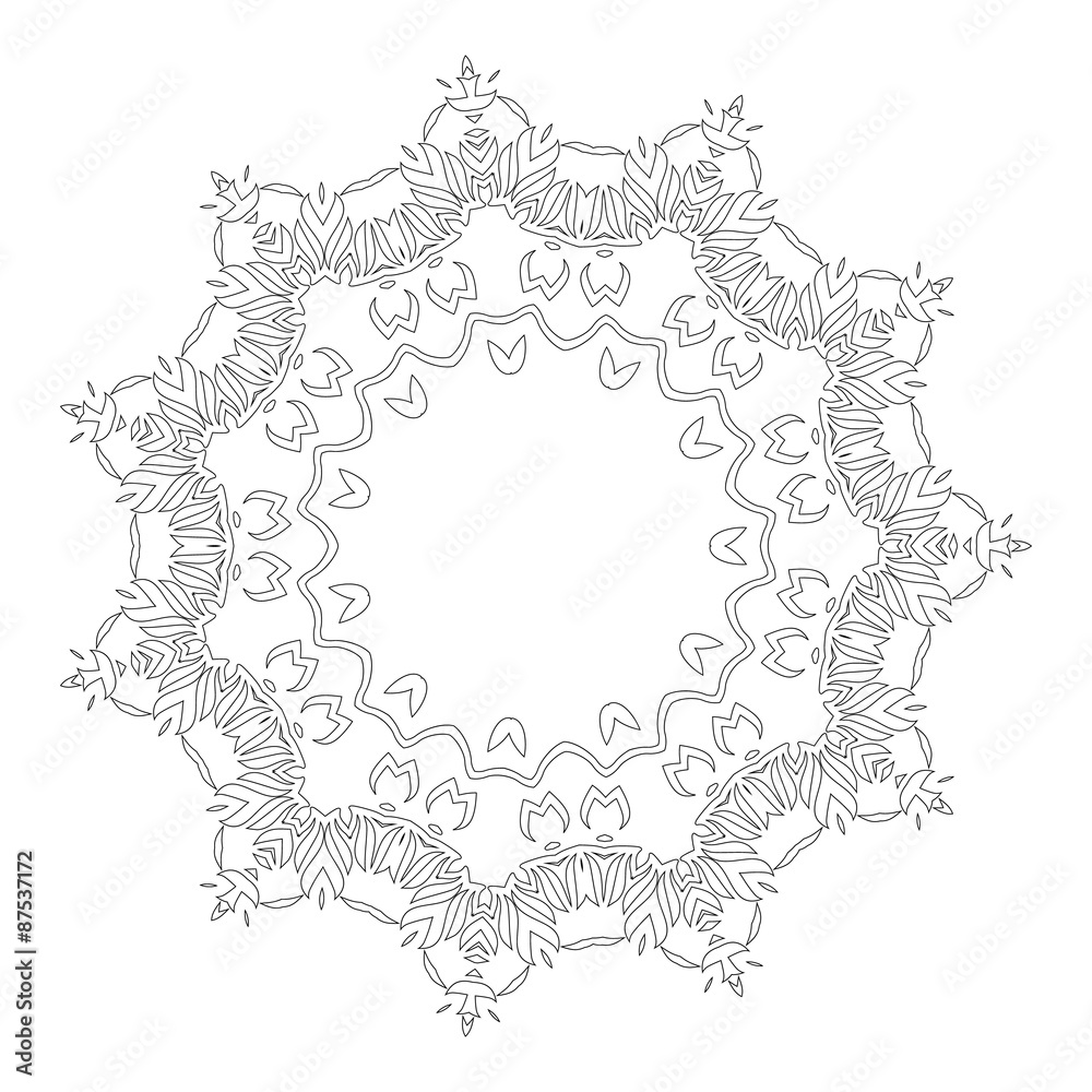 Fototapeta premium Vector Beautiful Deco Black Mandala