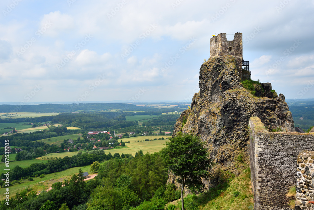 Iconic castle of Trosky in the Bohemian Paradise in the Czech Re
