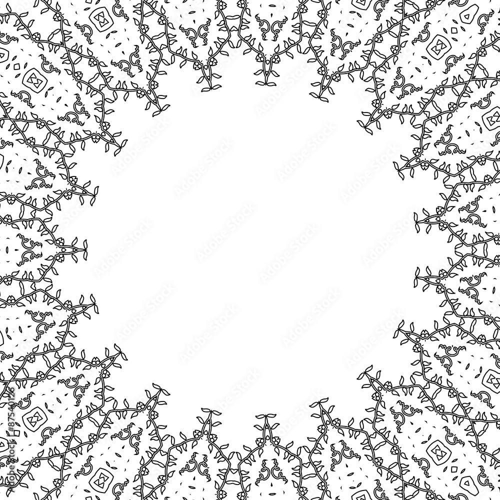 Vector Beautiful Deco Black Mandala. Vector Beautiful Deco Black Mandala.