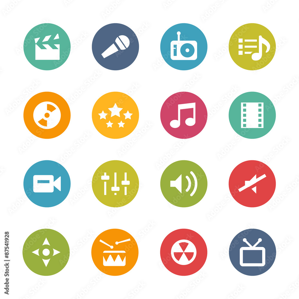 Multimedia Icons, Circle Series
Multimedia Icons, Circle Series