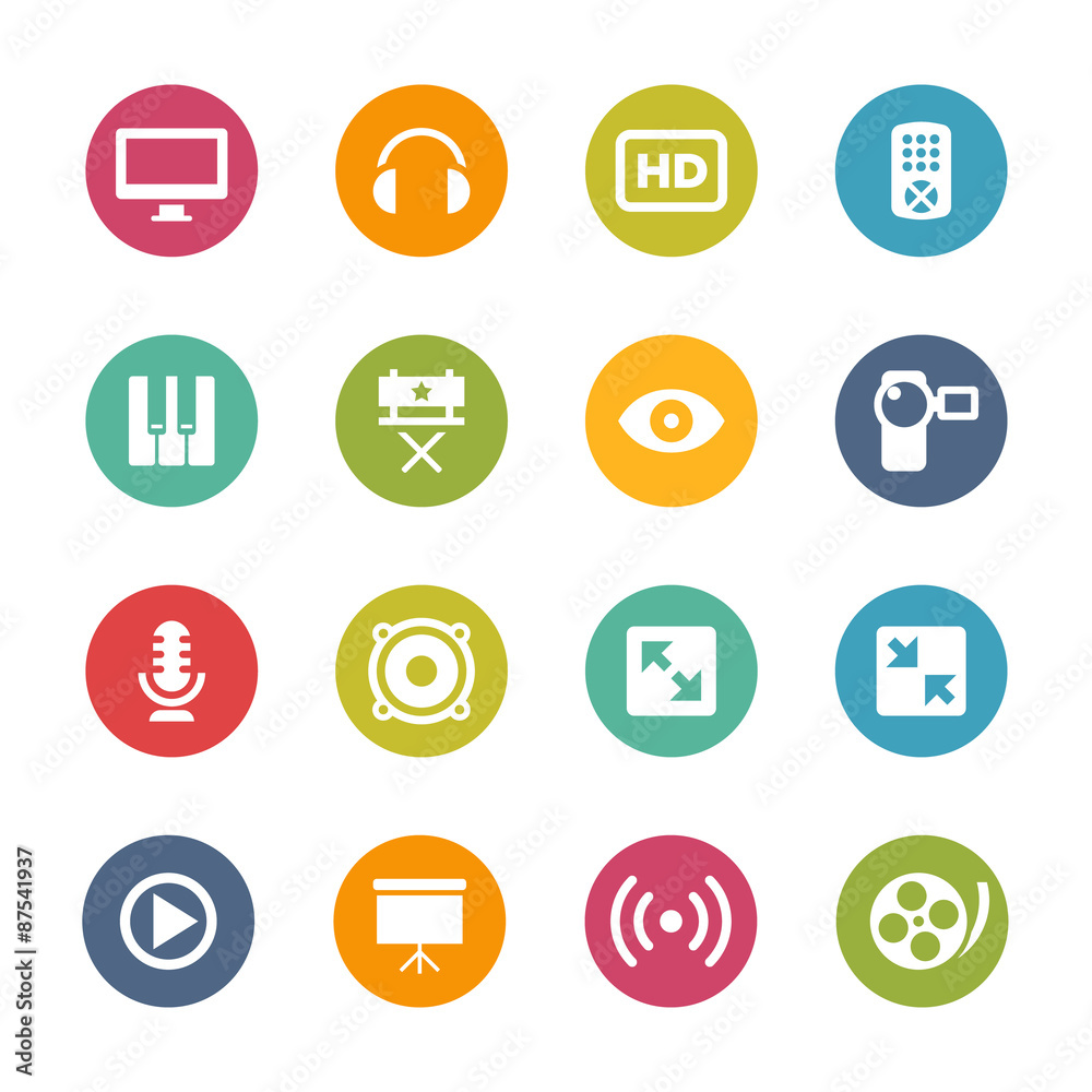 Multimedia Icons, Circle Series
Multimedia Icons, Circle Series