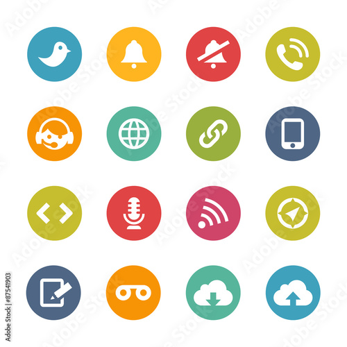 Communication Icons, Circle Series 