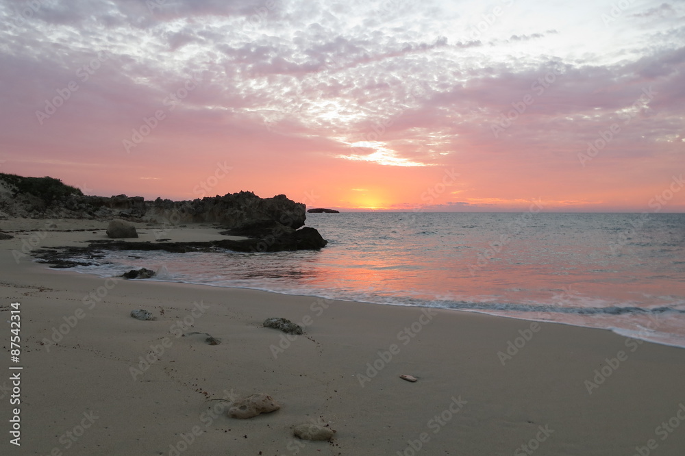 Seascape at sunset