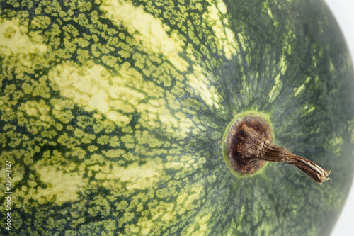 fresh green watermelon isolated on white background