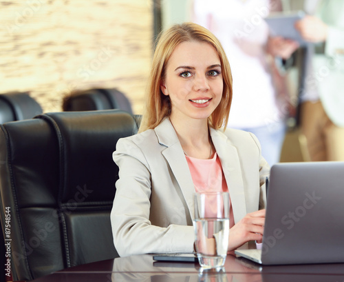 Businesswoman in conference room