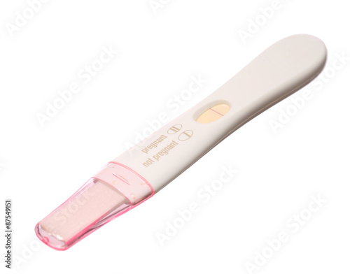 pregnancy test negative isolated on white background