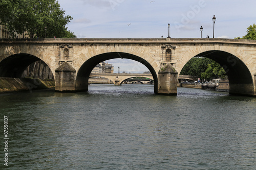 the bridge over seine river ,paris © luckybai2013