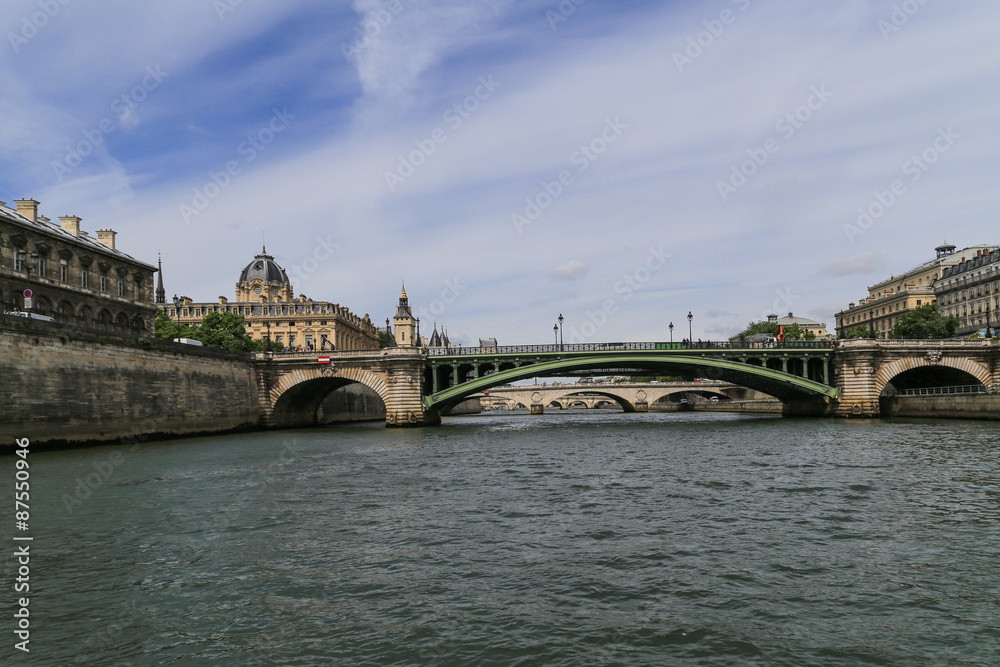 the bridge over seine river ,paris