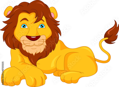 Fototapeta Naklejka Na Ścianę i Meble -  cute lion cartoon