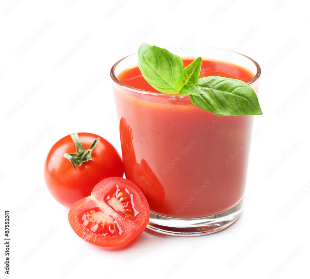custom made wallpaper toronto digitalGlass of fresh tomato juice isolated on white