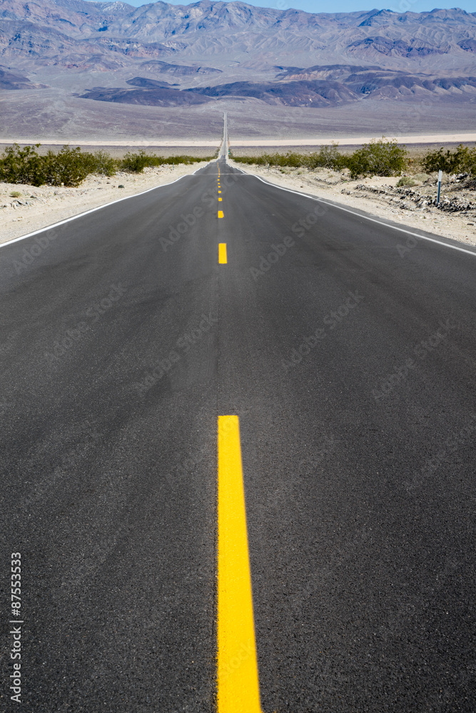 Obraz premium Long Desert Road