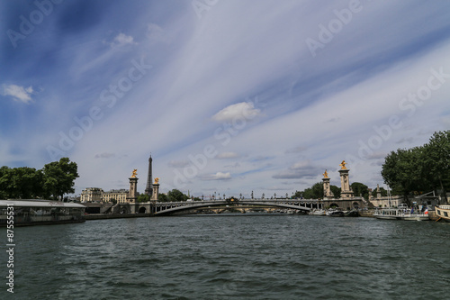 the landscape in seine river,paris