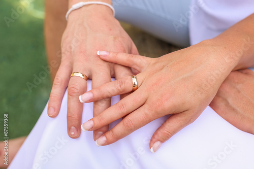 Hands of the groom