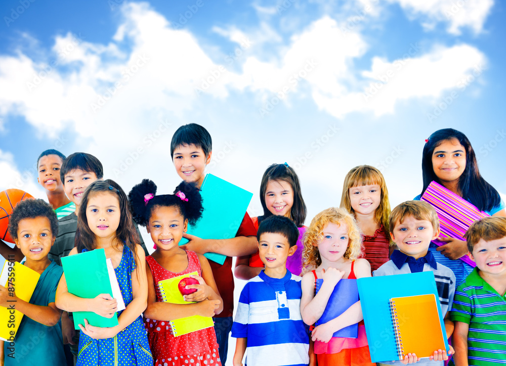 Diversity Children Friendship Innocence Smiling Concept Diversity Children Friendship Innocence Smiling Concept