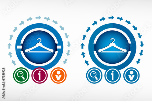Hanger icon and creative design elements