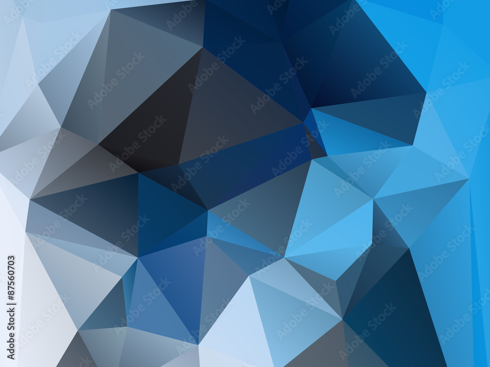 Obraz premium triangular blue background