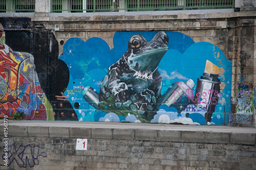 Graffity am Donaukanal in Wien. photo