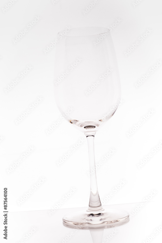 Glass Wine on white background
