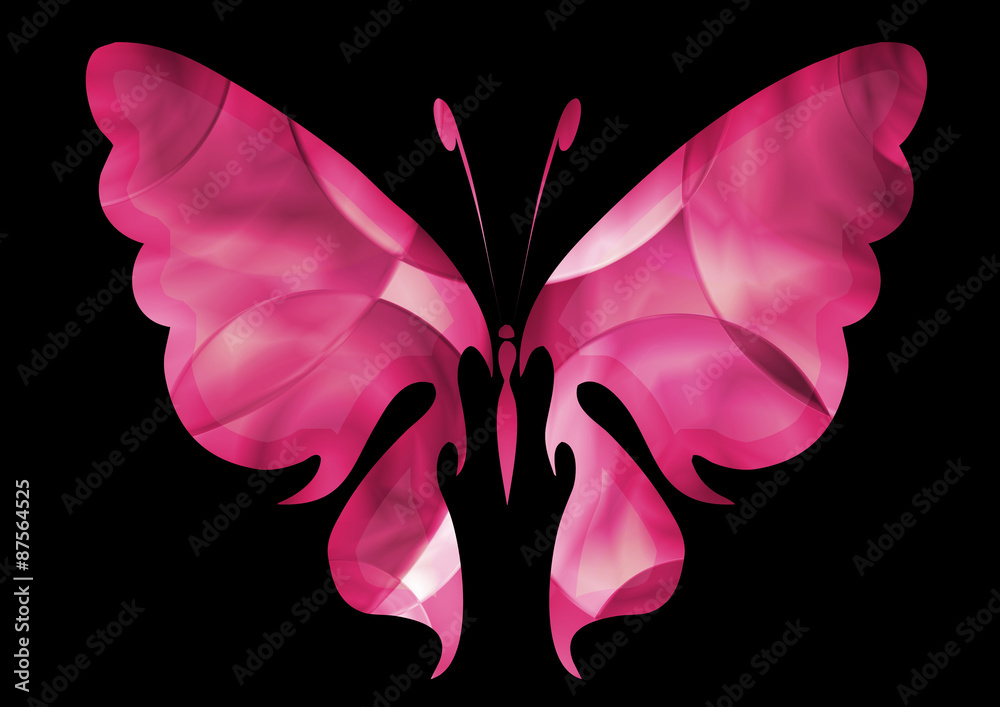 Butterfly on black Background / Wallpaper Stock Illustration | Adobe Stock