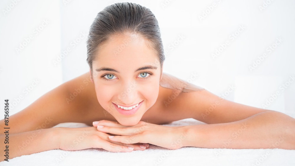 Beautiful brunette enjoying a chocolate beauty treatment Beautiful brunette enjoying a chocolate beauty treatment