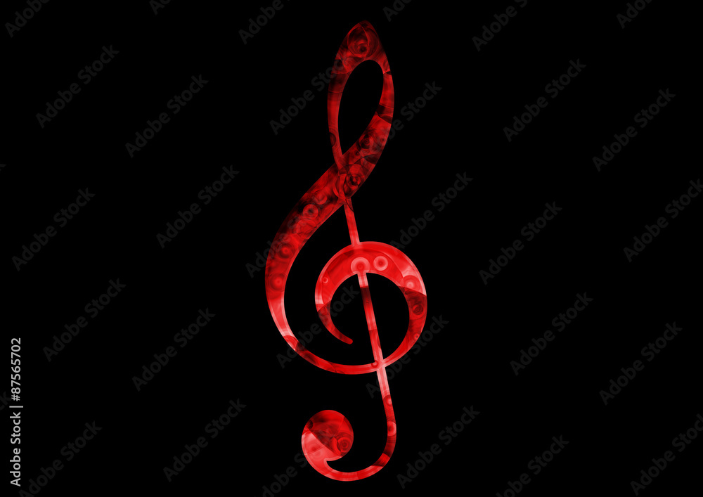 Music Clef Rose / Sound Music Clef Rose / Sound