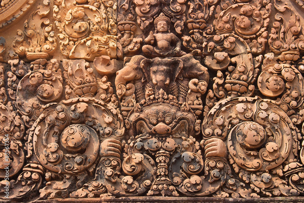 Banteai Srei temple, the temple of women, near Angkor wat, Siem Reap, Cambodia