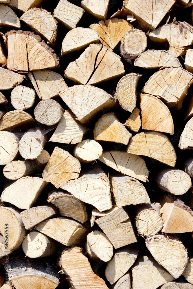 Fire wood background texture, firewood in a pile Fire wood background texture, firewood in a pile
