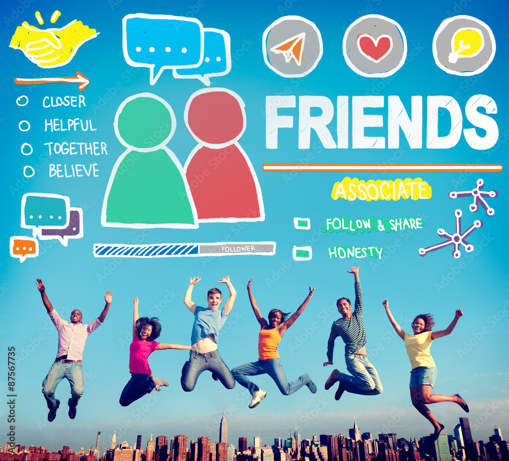 Friends Group People Social Media Loyalty Concept