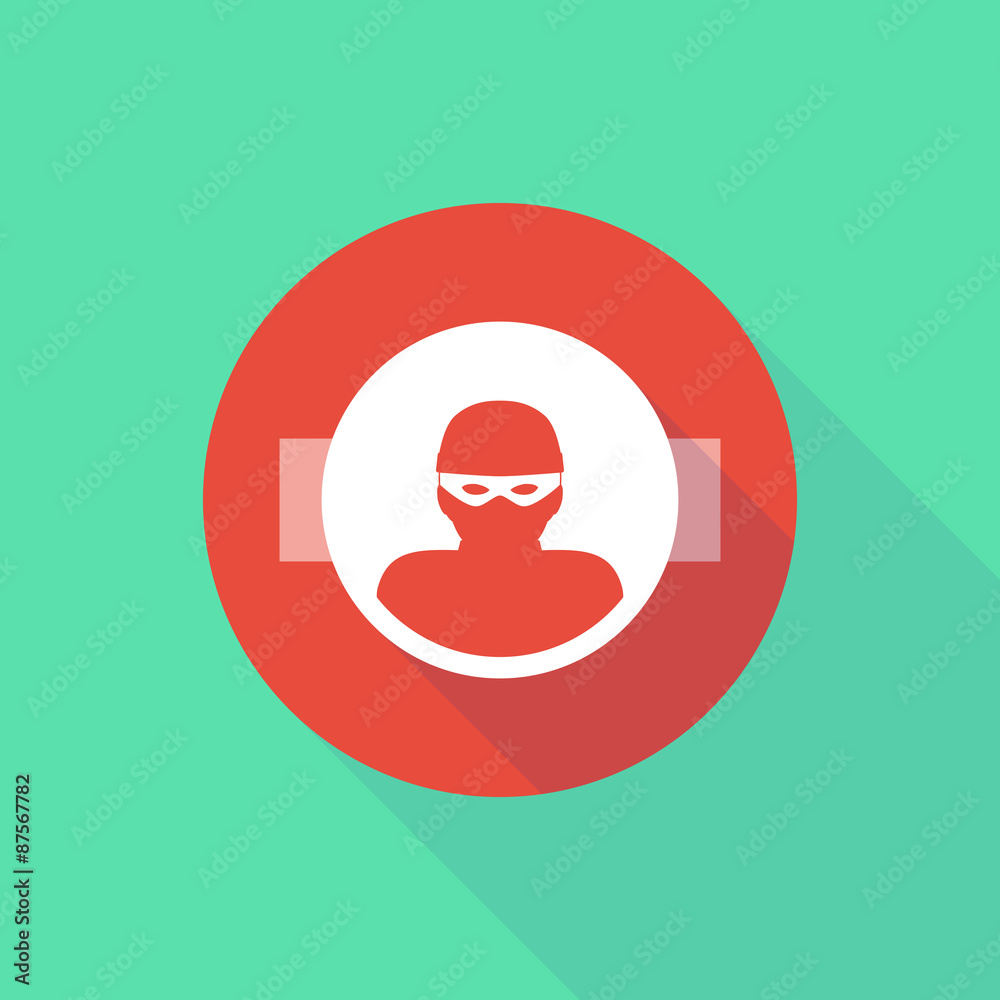 Long shadow do not enter icon with a thief Long shadow do not enter icon with a thief