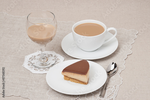 Chocolate And Toffee Cheese Cake. Irish Cream Or Coffee Liquor.