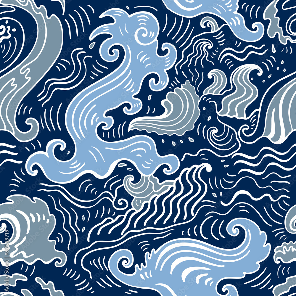 Sea waves. Seamless background Sea waves. Seamless background