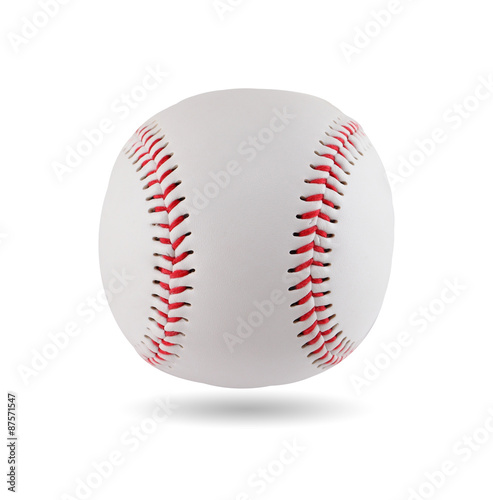 Isolated baseball on a white background