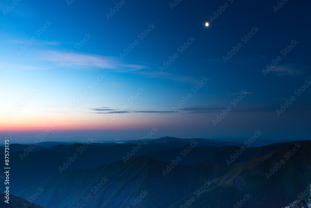 Obraz premium Mountain sistema Miao Chan. Mountain called Chalba. The Russian Far East.