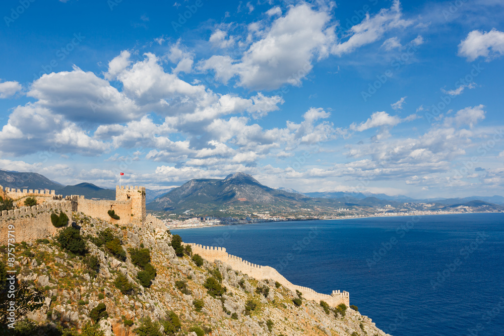 View of old Castle in Alanya, Turkey