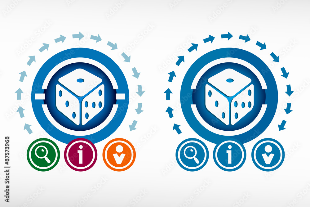 Gambling dice vector icon icon and creative design elements Gambling dice vector icon icon and creative design elements