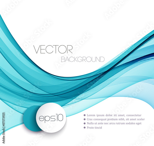 Smooth wave stream line abstract header layout. Vector