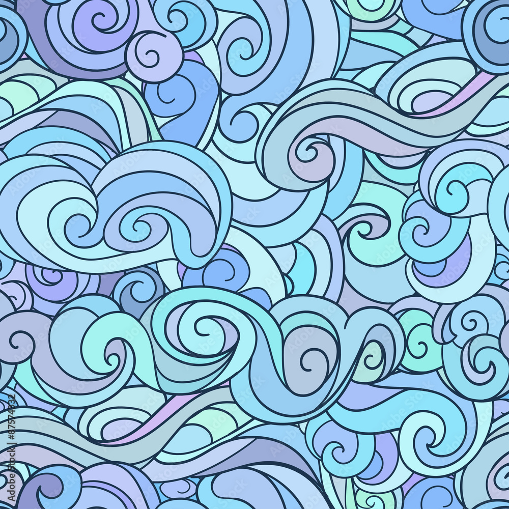 Winter christmas seamless pattern vector background Blue waving Winter christmas seamless pattern vector background Blue waving
