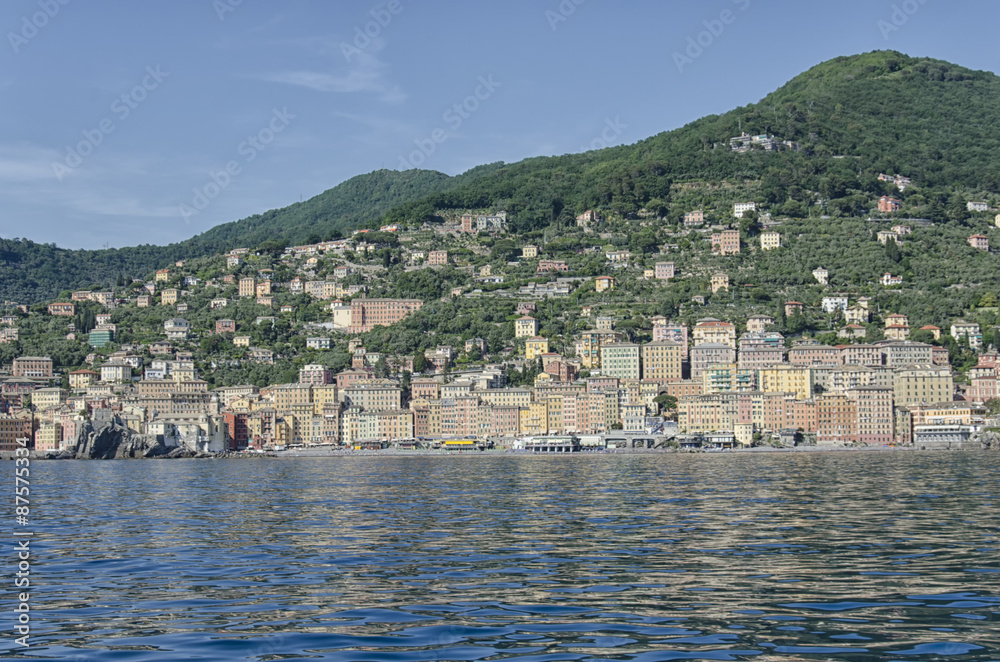 View of the town of Camogli