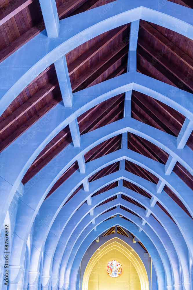 Fototapeta premium Cement Arched Supports in Chapel Ceiling