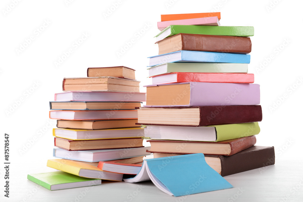 Heap of books isolated on white Heap of books isolated on white